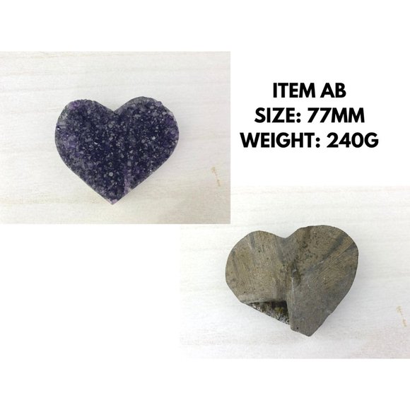 Amethyst Cluster Heart - 77MM Gemmy Amethyst Heart - Quality Amethyst Cluster - Picture 2 of 7